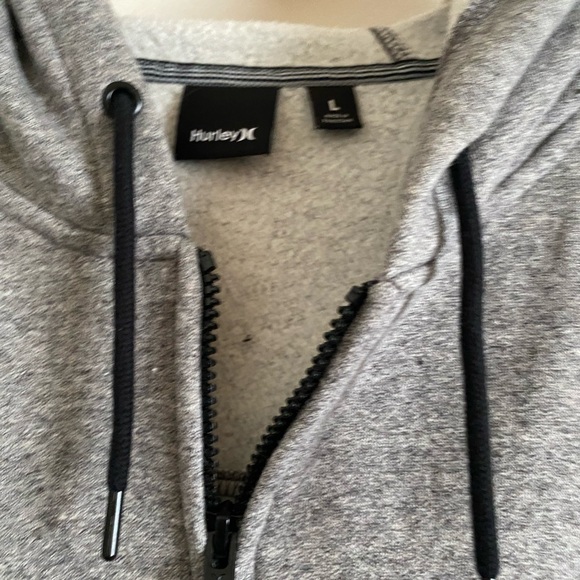 Men’s Hurley Getaway Fleece Zip Hoodie in Dark Storm size L - Picture 3 of 12